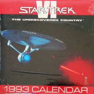Star Trek Vi: The Undiscovered Country Movie 1993 Wall Calendar