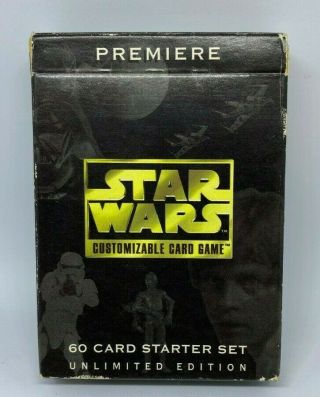 1995 Star Wars Premiere Customizable Card Game With 60 Cards Unlimited Edition