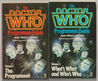 Doctor Who Programme Guide Volumes 1 & 2 Target Paperback Jean - Marc Lofficier