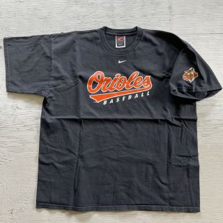 Vintage 2002 Nike Baltimore Orioles Black Baseball T - Shirt Mens Xl - Made In Usa