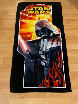Vintage Star Wars Revenge Of The Sith Darth Vader Beach Towel 54 " X 30 "