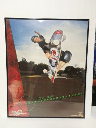 Vintage Tony Hawk Skateboarding Picture 2001 Skater Framed
