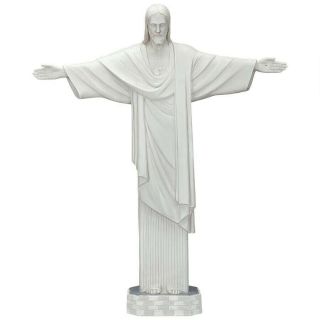 Christ The Redeemer Design Toscano Religious Statue With Antique Stone Finish 2