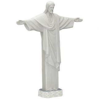 Christ The Redeemer Design Toscano Religious Statue With Antique Stone Finish 3