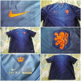 Nike Netherlands 2014 Fifa World Cup Brazil Soccer Away Jersey Shirt Xxl Holland