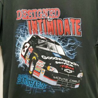 Dale Earnhardt 3 Intimidator Vtg Black T Shirt X - Large Xl Nascar Chase Authentic