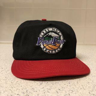 Vintage 1995 Ncaa Final Four Seattle Basketball Snapback Hat 90s Black Red