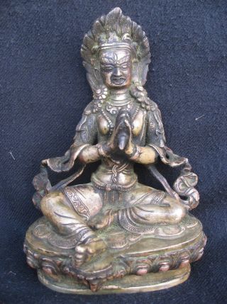 Antique Master Quality Handmade Tibetan Bronze Red Tara,  Nepal