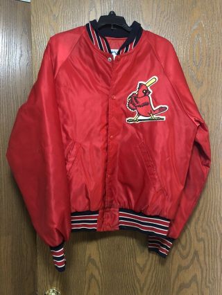 Vintage Made In Usa Starter Mlb Satin Jacket St.  Louis Cardinals,  Xlarge Xl