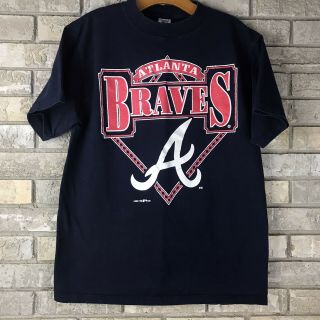 Vintage 1995 Logo 7 Atlanta Braves Size Large T - Shirt World Series Champions Vtg