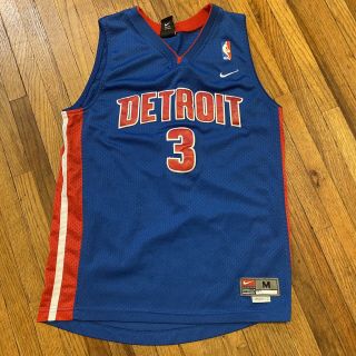 Ben Wallace Detroit Pistons Nba Vintage Nike Team Jersey Youth Size Medium