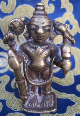 Antique Old Master Quality Handmade Bronze Visnu Rupa,  Nepal