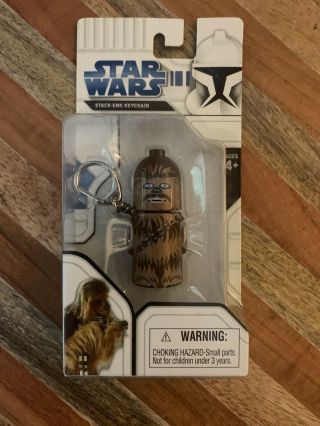 Star Wars Chewbacca Chewie Keychain Keyring Lucas Mayhew Stack Em S2 Retired