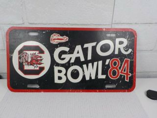 1984 University Of South Carolina Gamecocks Gator Bowl License Plate