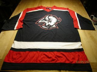 Vintage Proedge Men’s Sz Large Black & Red Buffalo Sabres Hockey T Shirt Jersey