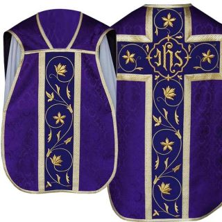 Chasuble Purple Roman Chasuble,  Vestment,  Chalice Veil,  Maniple And Burse