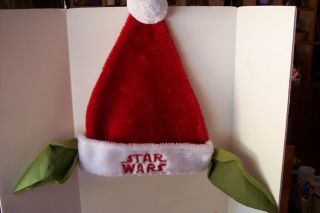 Disney Lucasfilm Star Wars Yoda Santa Hat Nwot