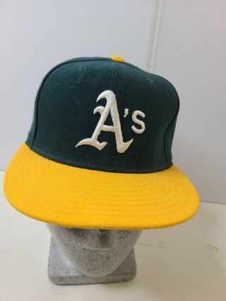 Vintage Oakland A’s Athletics Mlb Authentic Diamond Era Cap Sz 7 100 Wool