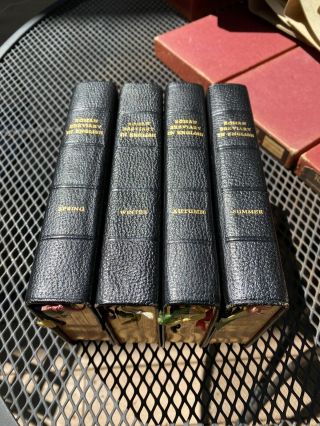 Roman Breviary In English 4 Vol 1950 1951 Fantastic Dust Jackets Boxes