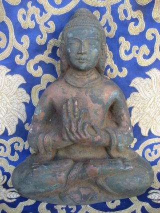 Antique Old Tibet Master Quality Handmade Respousse Copper Buddha Rupa,  Nepal
