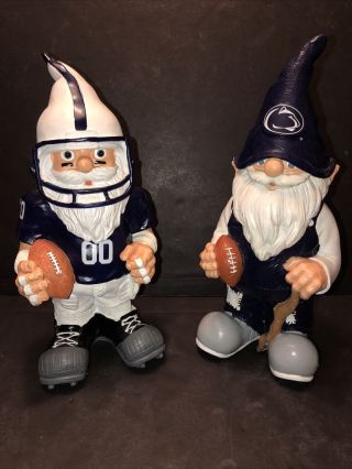 2 Penn State University Nittany Lions Football Garden Gnome Statue Figurines