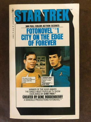 Gene Roddenberry Star Trek Fotonovel 1 City On The Edge Of Forever 1st 1977