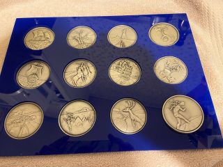 Twelve Tribes Of Israel.  999 Silver Coin Set By Salvador Dali
