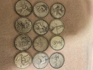 Twelve tribes of Israel.  999 Silver Coin Set By Salvador dali 2
