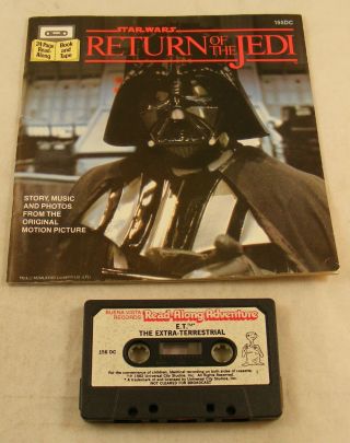 1983 Vintage Star Wars Return Of The Jedi Cassette Tape Read Along 24 Page Book