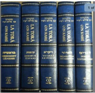 La Tora Con Rashi.  Cinco Libros - La Biblia Hebreo/español.  Pentateuco.  Jumash
