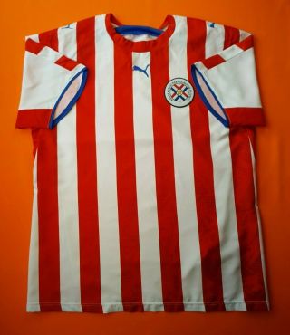 Paraguay Soccer Jersey Xl 2006 2007 Home Shirt Football Puma Ig93