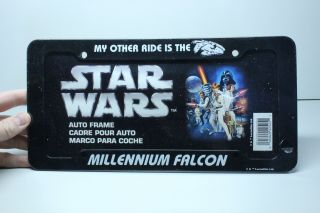 Star Wars My Other Ride Is The Millennium Falcon License Plate Frame.  I21
