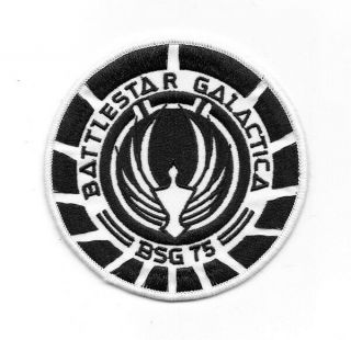 Battlestar Galactica Bsg 75 Marines Logo Black Embroidered Patch