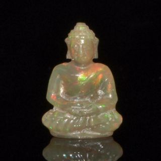 Sculpture Of The Buddha Natural Ethiopian Welo Opal Gemstone Carving 4.  50 Cts