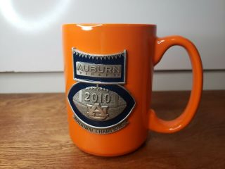 Auburn Tigers 2010 Bcs National Champions Football Logo Orange Coffee Mug Set