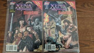 Xena Warrior Princess Comics Bloodlines 1 Of 2 & 2 Of 2 Animated Covers -