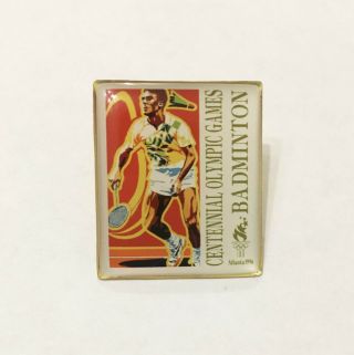 Olympic Games Atlanta 1996 Badminton Badge Pin