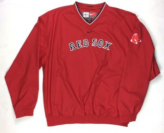 Nike Team Mlb Boston Red Sox Baseball Pullover Windbreaker Jacket Mens Xl