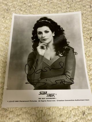 Marina Sirtis / Deanna Troi Star Trek The Next Generation Autographed Photo 8x10