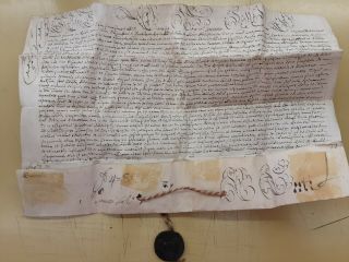 1783 Pope Pius Vi Papal Bull/bulla Lead Seal.  Parchment/manuscript/vellum.