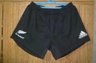 All Blacks Zealand Adidas Rugby Shorts Home 2011/2012 Black Men Size Xl /42