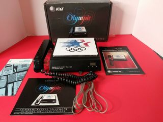 At&t Commemorative Telephone 1984 Olympic Games W/accessories & Sanitized