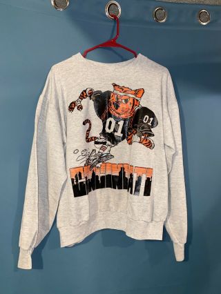 Mens Vintage Cincinnati Bengals Crewneck Sweatshirt Size Xl