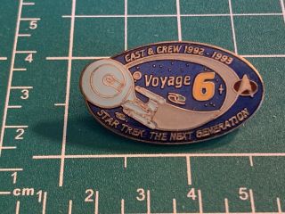 Star Trek: The Next Generation Voyage Six Cast and Crew Logo Metal Enamel Pin 2