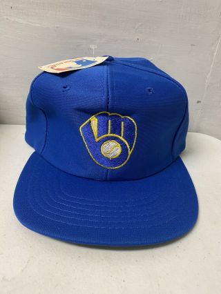 Milwaukee Brewers Mlb Snapback Baseball Hat Cap Vintage 80’s W/ Tag