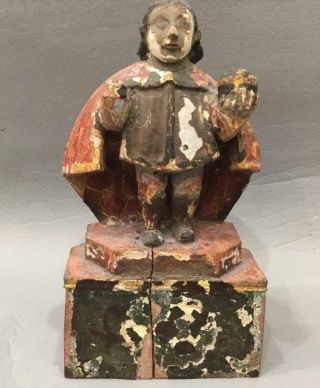Museum Quality Carved Wood Santos Saint 17th/18th Century Philippines (?) Nr