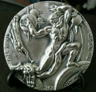 56 Society Of Medalists Silver Art Medal - Creation - By Donald Delue