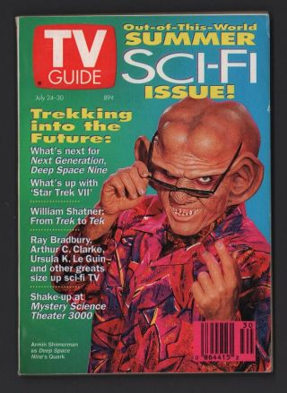 Tv Guide Deep Space 9 Quark Cover - July 24 - 30,  1993 Issue