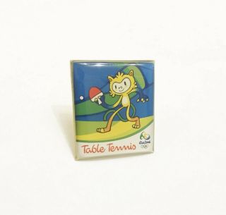 Rio 2016 Mascot Table Tennis Pin Badge