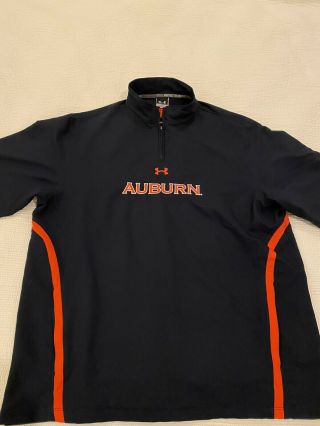 Mens Under Armour Auburn Tigers Long Sleeve Pullover Large Worn Once